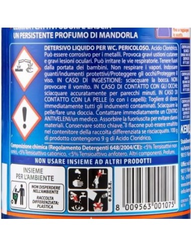 rio azzurro wc - 750ml - detergente disincrostante per water e sanitari: tuttocasashop.it: pulizia e cura della casa