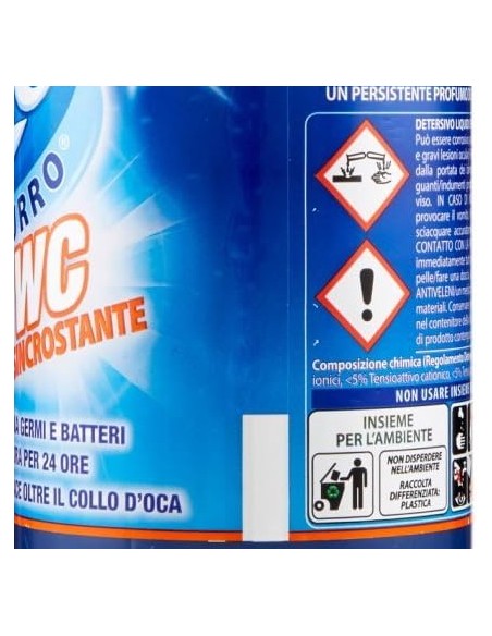 rio azzurro wc - 750ml - detergente disincrostante per water e sanitari: tuttocasashop.it: pulizia e cura della casa
