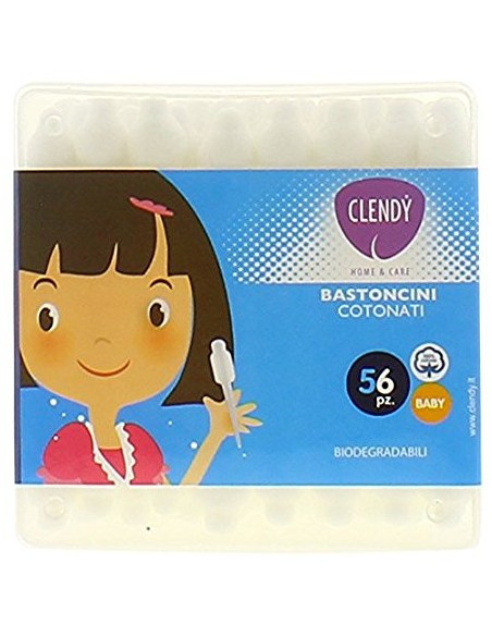 cotonfiock baby 56pz clendy - bastoncini cotonati sicuri: tuttocasashop.it: igiene e cura della persona