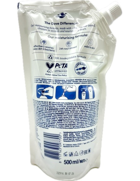 dove sapone liquido 500ml - fresh touch - busta ecoricarica: tuttocasashop.it: igiene e cura della persona