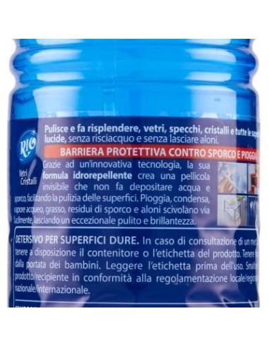 rio detergente vetri cristalli e tutte le superfici lucide - spray 800ml: tuttocasashop.it: pulizia e cura della casa