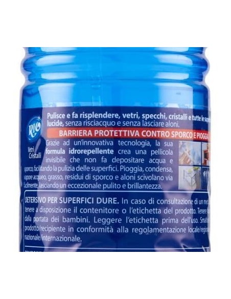 rio detergente vetri cristalli e tutte le superfici lucide - spray 800ml: tuttocasashop.it: pulizia e cura della casa
