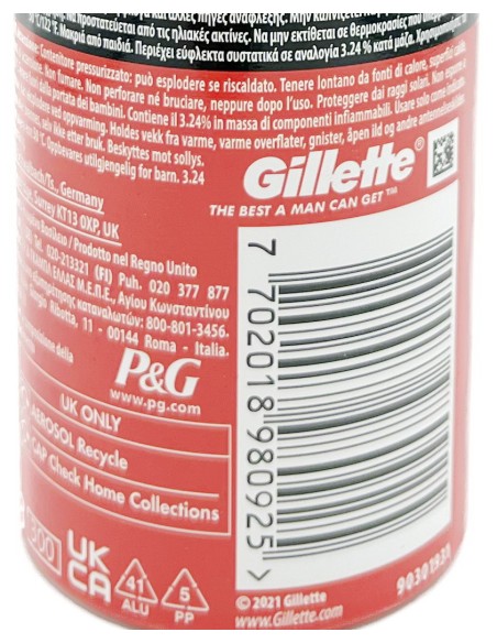 gillette schiuma da barba - 200ml - classica: tuttocasashop.it: igiene e cura della persona