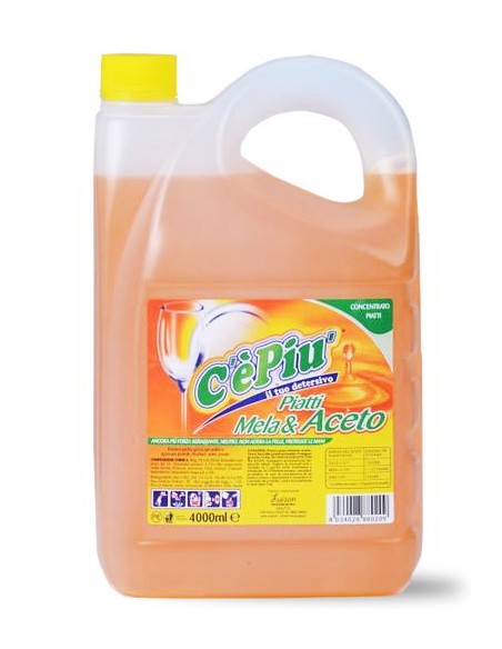 ce' piu' detersivo per piatti - 4 litri - concentrato - aceto: tuttocasashop.it: pulizia e cura della casa