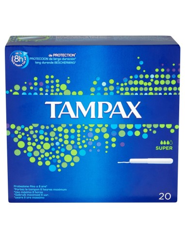 tampax blue box assorbenti igienici interni - 20 pezzi - formato super: tuttocasashop.it: igiene e cura della persona