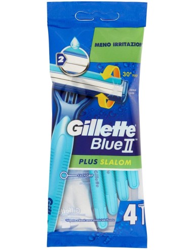 gillette blue ii plus slalom rasoi radi e getta bilama 4pz - testina mobile: tuttocasashop.it: igiene e cura della persona
