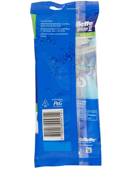 gillette blue ii plus slalom rasoi radi e getta bilama 4pz - testina mobile: tuttocasashop.it: igiene e cura della persona