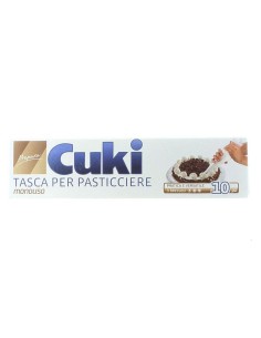 cuki sacca pasticcere con beccucci - 10 pezzi: tuttocasashop.it: carta & monouso