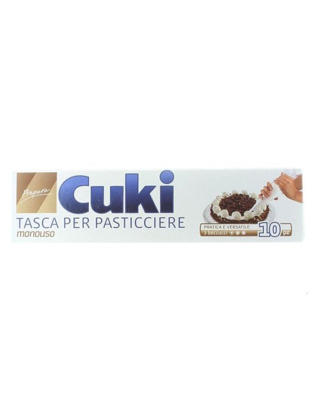 cuki sacca pasticcere con beccucci - 10 pezzi: tuttocasashop.it: carta & monouso