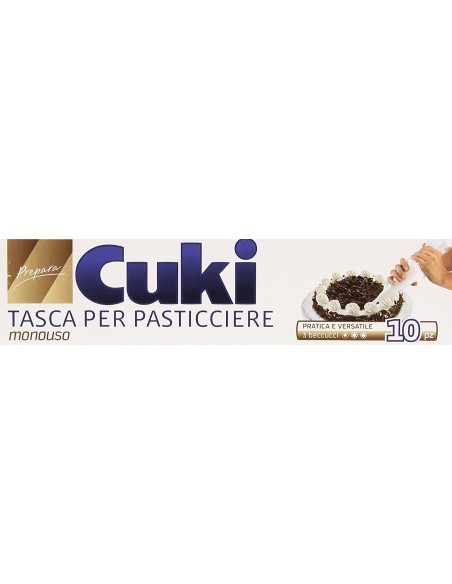 cuki sacca pasticcere con beccucci - 10 pezzi: tuttocasashop.it: carta & monouso