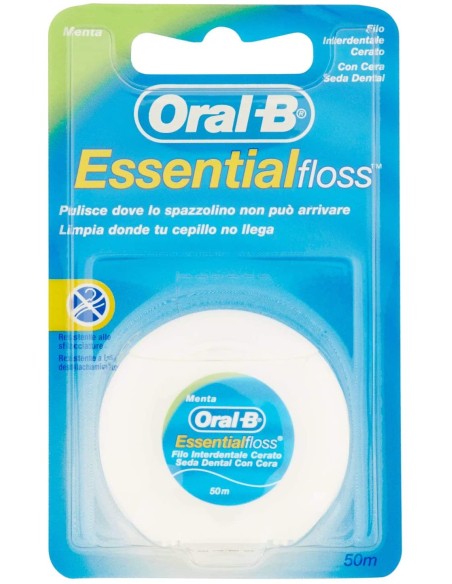 oral-b essential floss filo - filo interdentale cerato - 50 metri: tuttocasashop.it: igiene e cura della persona