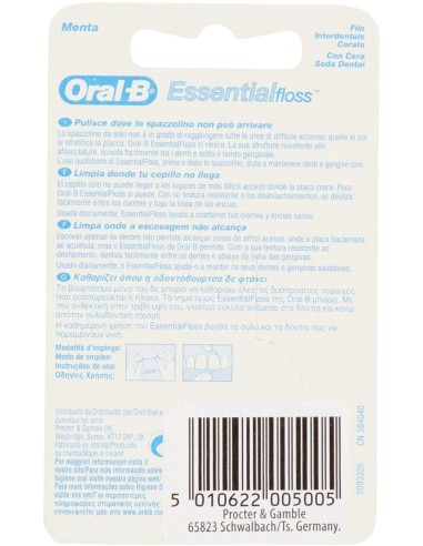 oral-b essential floss filo - filo interdentale cerato - 50 metri: tuttocasashop.it: igiene e cura della persona