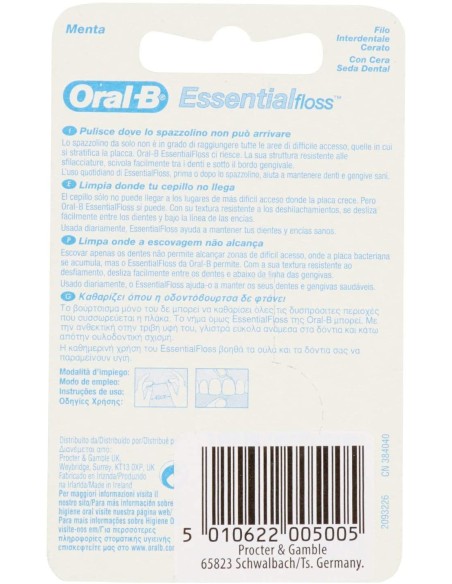 oral-b essential floss filo - filo interdentale cerato - 50 metri: tuttocasashop.it: igiene e cura della persona