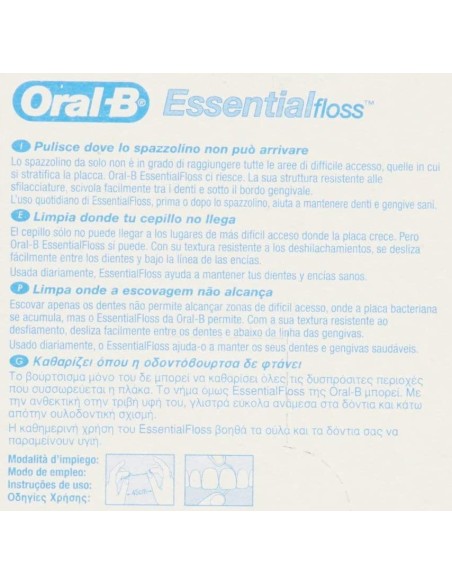 oral-b essential floss filo - filo interdentale cerato - 50 metri: tuttocasashop.it: igiene e cura della persona