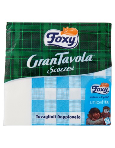 foxy tovaglioli doppiovelo 33x33cm - decoro scozzese - vari colori assortiti: tuttocasashop.it: carta & monouso