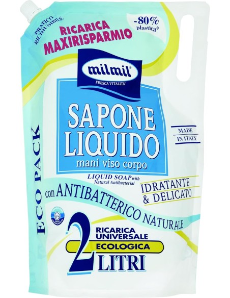 mil mil sapone liquido - ecoricarica - 2 litri - classico: tuttocasashop.it: igiene e cura della persona