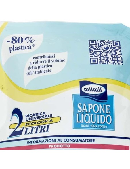 mil mil sapone liquido - ecoricarica - 2 litri - classico: tuttocasashop.it: igiene e cura della persona