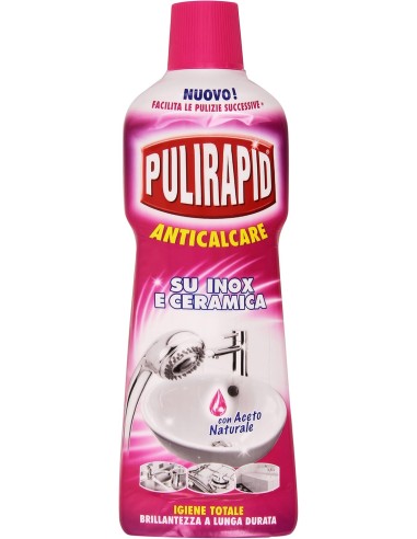 pulirapid detergente anticalcare liquido - 750ml - aceto: tuttocasashop.it: pulizia e cura della casa