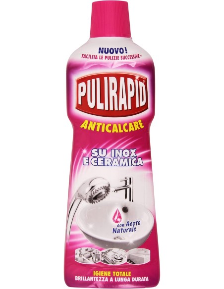 pulirapid detergente anticalcare liquido - 750ml - aceto: tuttocasashop.it: pulizia e cura della casa
