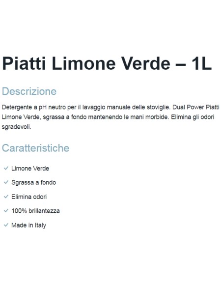 dual power detersivo per piatti e stoviglie - 1 litro - limone verde: tuttocasashop.it: pulizia e cura della casa