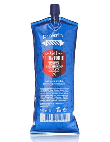 prokrin gel per capelli 500ml - fissaggio ultraforte - lunghissima durata: tuttocasashop.it: igiene e cura della persona