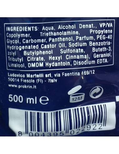 prokrin gel per capelli 500ml - fissaggio ultraforte - lunghissima durata: tuttocasashop.it: igiene e cura della persona
