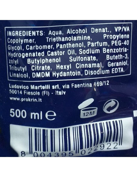 prokrin gel per capelli 500ml - fissaggio ultraforte - lunghissima durata: tuttocasashop.it: igiene e cura della persona