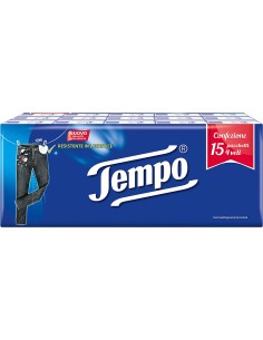 tempo fazzoletti di carta da naso - 15 pacchetti da 9 pezzi: tuttocasashop.it: carta & monouso