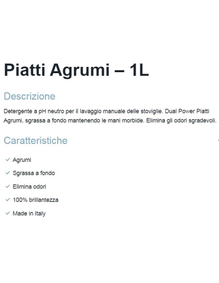 dual power detersivo per piatti e stoviglie - 1 litro - agrumi: tuttocasashop.it: pulizia e cura della casa