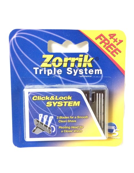 zorrik trilama ricambio testine 5pz compatibili con sistema gillette sensor: tuttocasashop.it: igiene e cura della persona