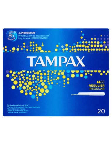 tampax blue box assorbenti igienici interni - 20 pezzi - formato regular: tuttocasashop.it: igiene e cura della persona