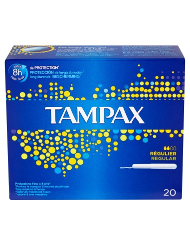 tampax blue box assorbenti igienici interni - 20 pezzi - formato regular: tuttocasashop.it: igiene e cura della persona