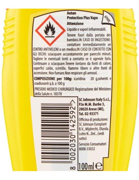 autan insetto repellente vapo 100ml - multinsetto - protection plus: tuttocasashop.it: igiene e cura della persona