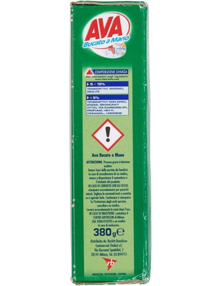 ava detersivo per bucato a mano in polvere 380g: tuttocasashop.it: prodotti per bucato e tessuti