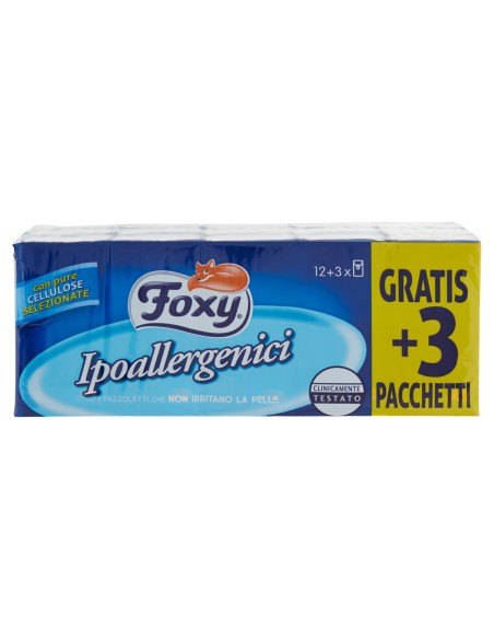 foxy fazzolettini di carta da naso - 15 pacchetti da 9 pezzi: tuttocasashop.it: carta & monouso