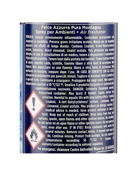 felce azzurra aria di casa deodorante - spray 250ml - pura montagna: tuttocasashop.it: pulizia e cura della casa