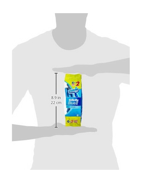 gillette blue ii plus rasoi radi e getta bilama - 8 pezzi - easy grip: tuttocasashop.it: igiene e cura della persona