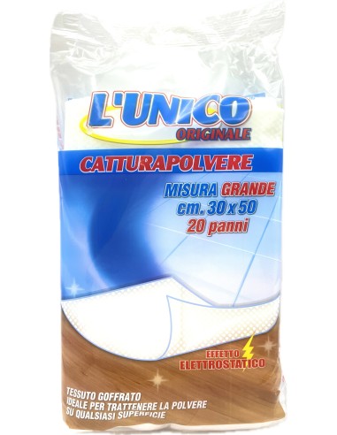 l'unico panno catturapolvere - 30 x 50 cm - 20 pezzi - compatibile swiffer: tuttocasashop.it: pulizia e cura della casa