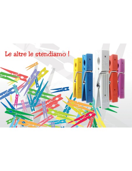 la dupla 10 pinze stendi bucato in legno rivestito plastica - made in italy: tuttocasashop.it: prodotti per bucato e tessuti