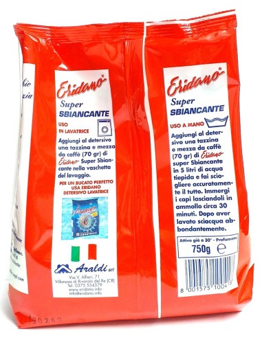eridano perborato in polvere sbiancante 750g - additivo: tuttocasashop.it: prodotti per bucato e tessuti