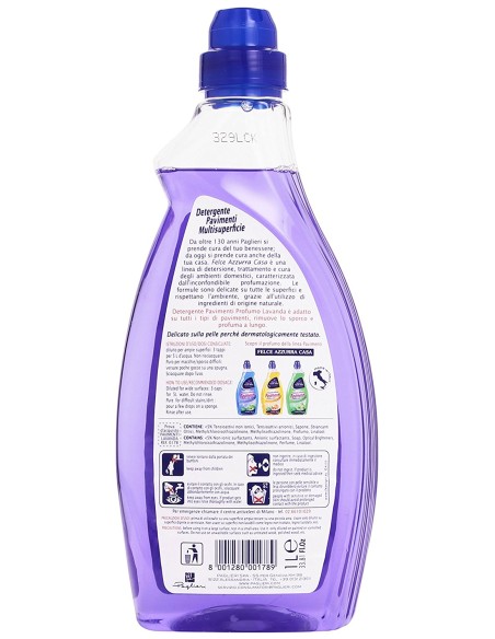 felce azzurra detergente lavapavimenti - 1 litro - lavanda: tuttocasashop.it: pulizia e cura della casa