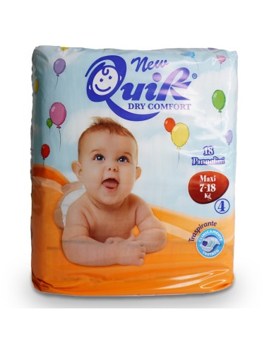 quik dry comfort pannolini per bambini - taglia 4 maxi 7-18kg - 18 pezzi: tuttocasashop.it: igiene e cura della persona