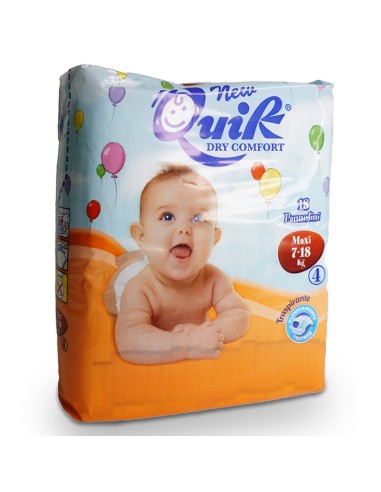 quik dry comfort pannolini per bambini - taglia 4 maxi 7-18kg - 18 pezzi: tuttocasashop.it: igiene e cura della persona