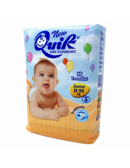 quik dry comfort pannolini per bambini - taglia 5 junior 12-22kg - 16 pezzi: tuttocasashop.it: igiene e cura della persona