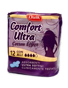 quik assorbenti ultra - 12 pezzi - anatomici con ali: tuttocasashop.it: igiene e cura della persona