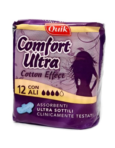 quik assorbenti ultra - 12 pezzi - anatomici con ali: tuttocasashop.it: igiene e cura della persona