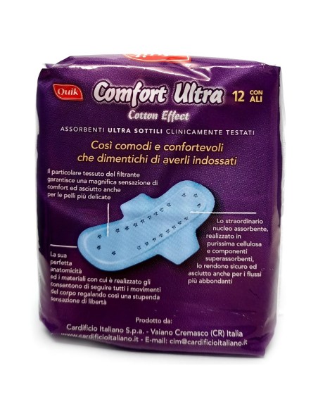 quik assorbenti ultra - 12 pezzi - anatomici con ali: tuttocasashop.it: igiene e cura della persona