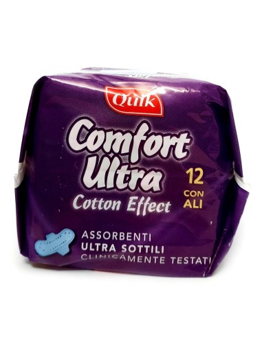 quik assorbenti ultra - 12 pezzi - anatomici con ali: tuttocasashop.it: igiene e cura della persona