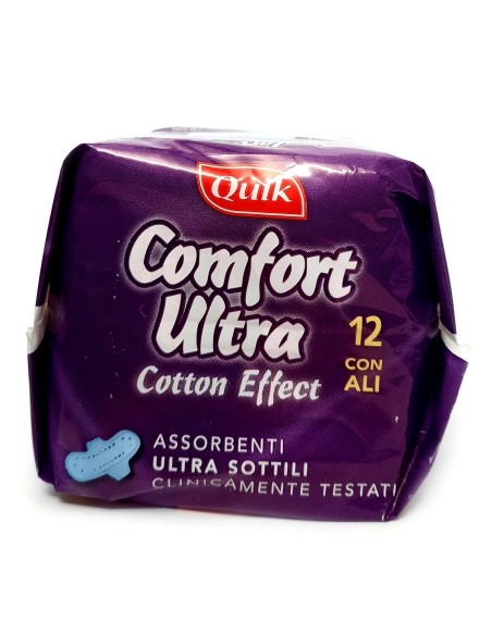 quik assorbenti ultra - 12 pezzi - anatomici con ali: tuttocasashop.it: igiene e cura della persona