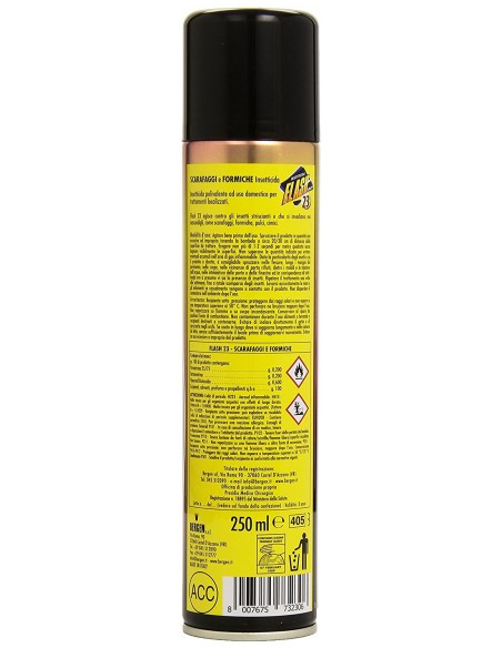 flash 23 scarafaggi e formiche insetticidia spray 250ml: tuttocasashop.it: pulizia e cura della casa